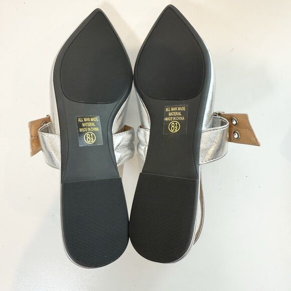 Soda Silver Flats with Buckle Detail - Picture 6 of 6